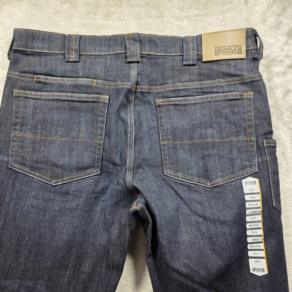 Duluth Trading Co Jeans Mens 36x34 Blue Ballroom Double Flex Slim Fit Denim - Picture 3 of 12